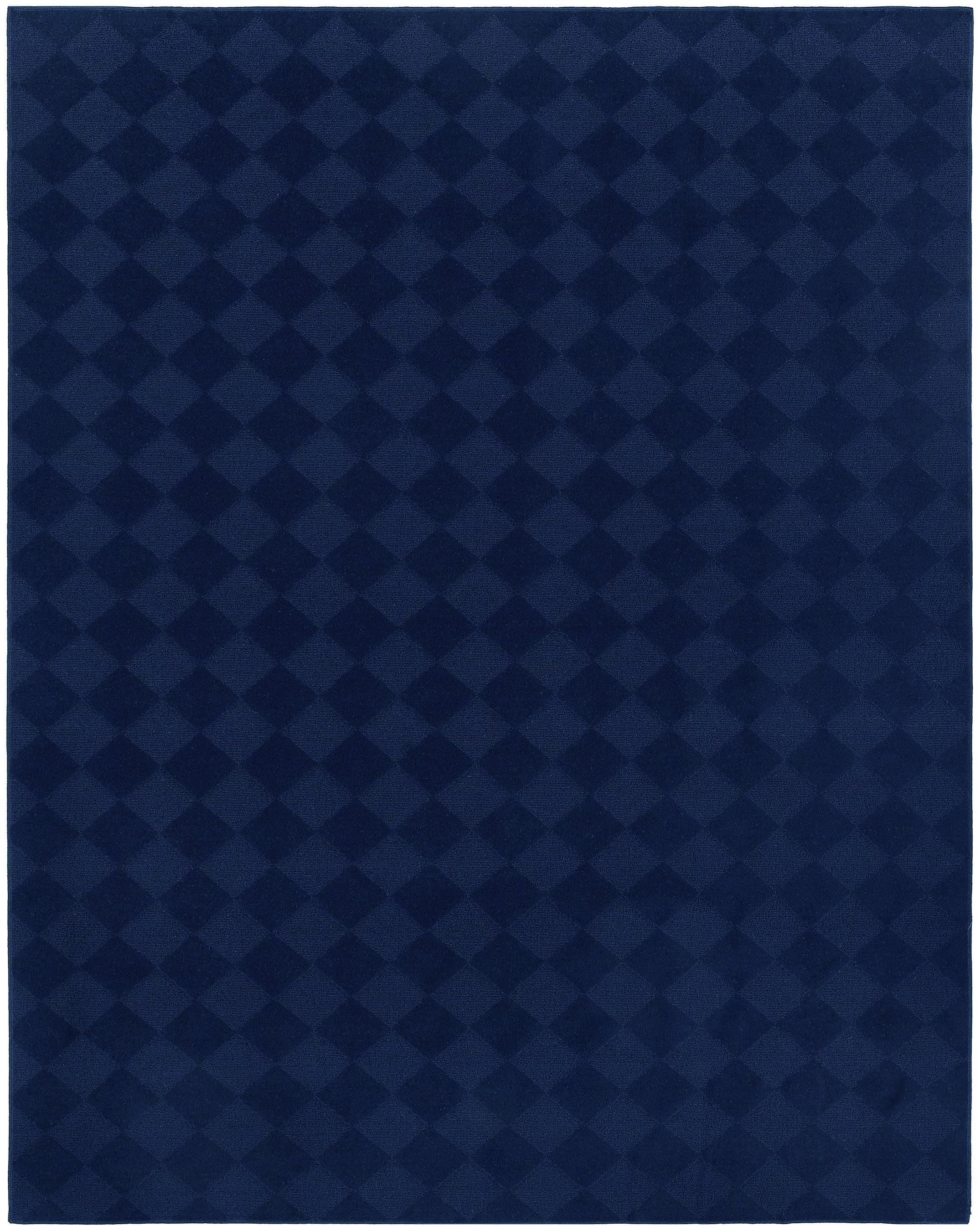 Garland Rug Diamond Polypropylene Navy Indoor Area Rug, 5' x 7'