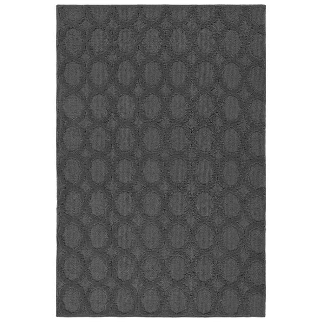 Garland Rug Garden Trellis Polypropylene Cinder Gray Indoor/Outdoor Area Rug, 4' x 6'