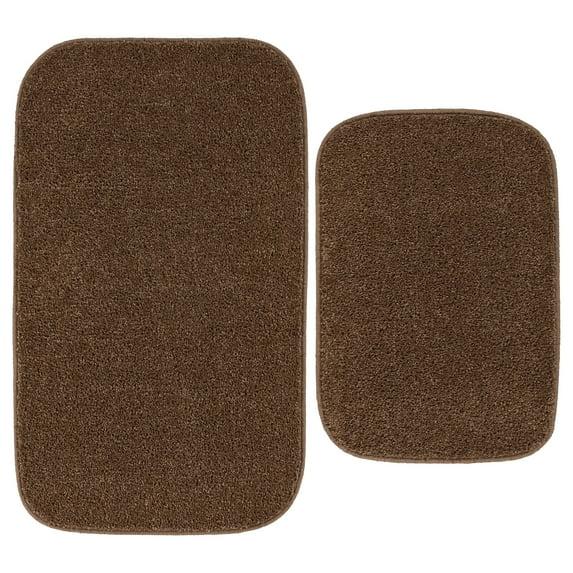 Garland Rug Gramercy Washable Bath Rug Set, 2 Piece (20"x34" & 17"x24") Cinnamon