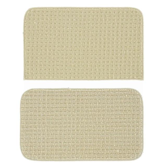 Garland Rug Herald Square 2pc Kitchen Rug Set 18 in. x28 in. Slice & 18 in. x28 in. Mat Ivory