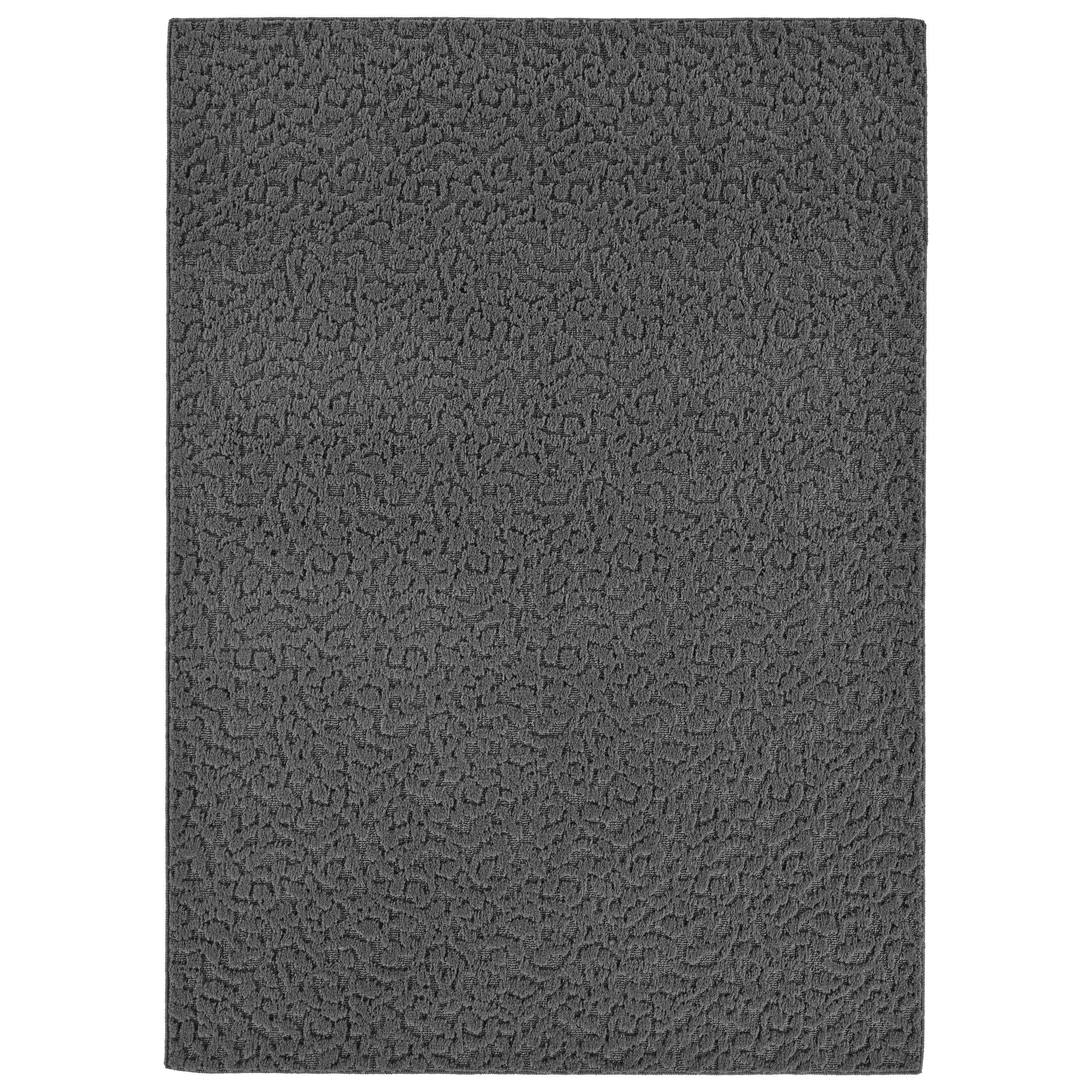 Ivy Cinder Gray 6' x 9' Tufted Area Rug with Non-Slip Backing