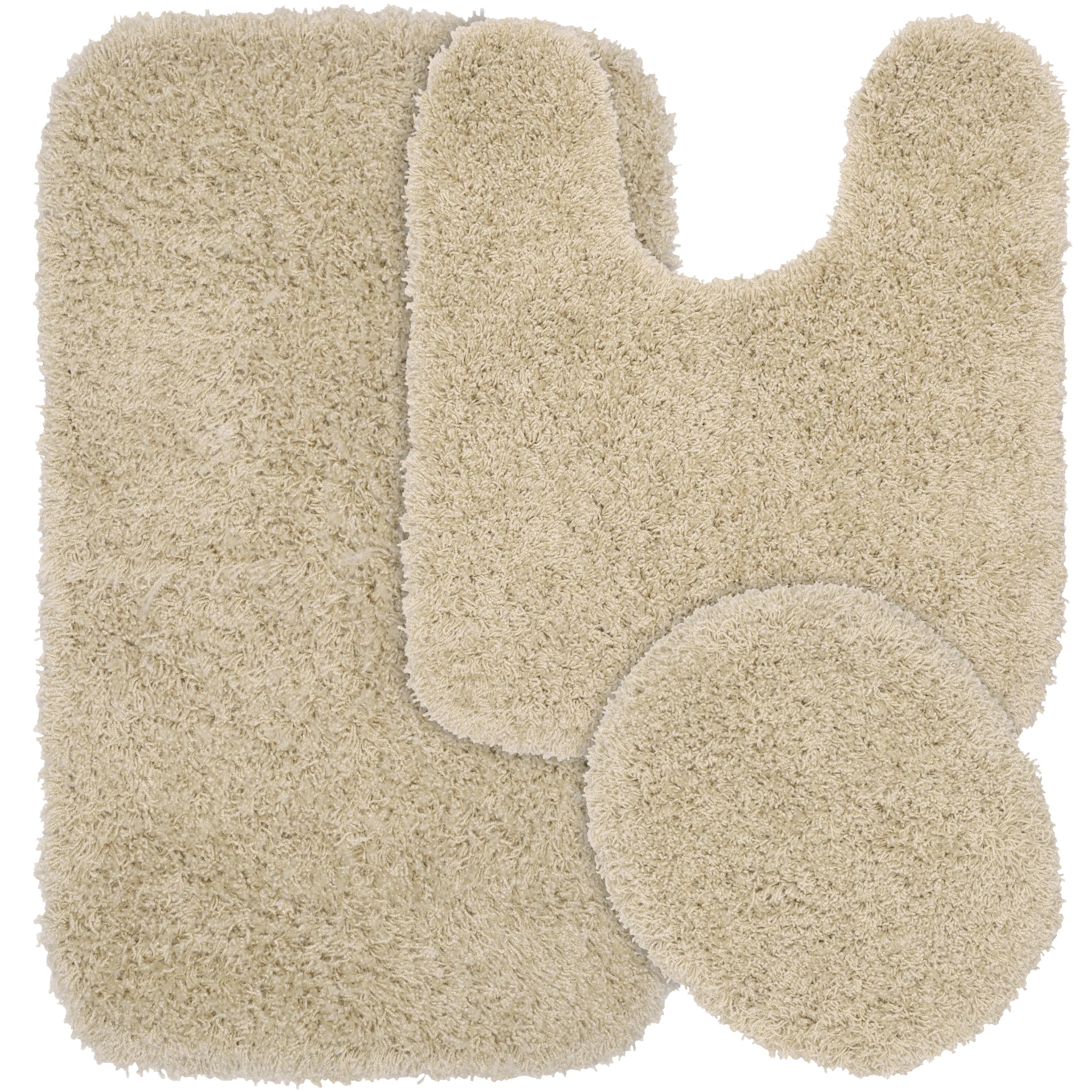 3pc Jazz Shaggy Washable Nylon Bath Rug Set - Garland