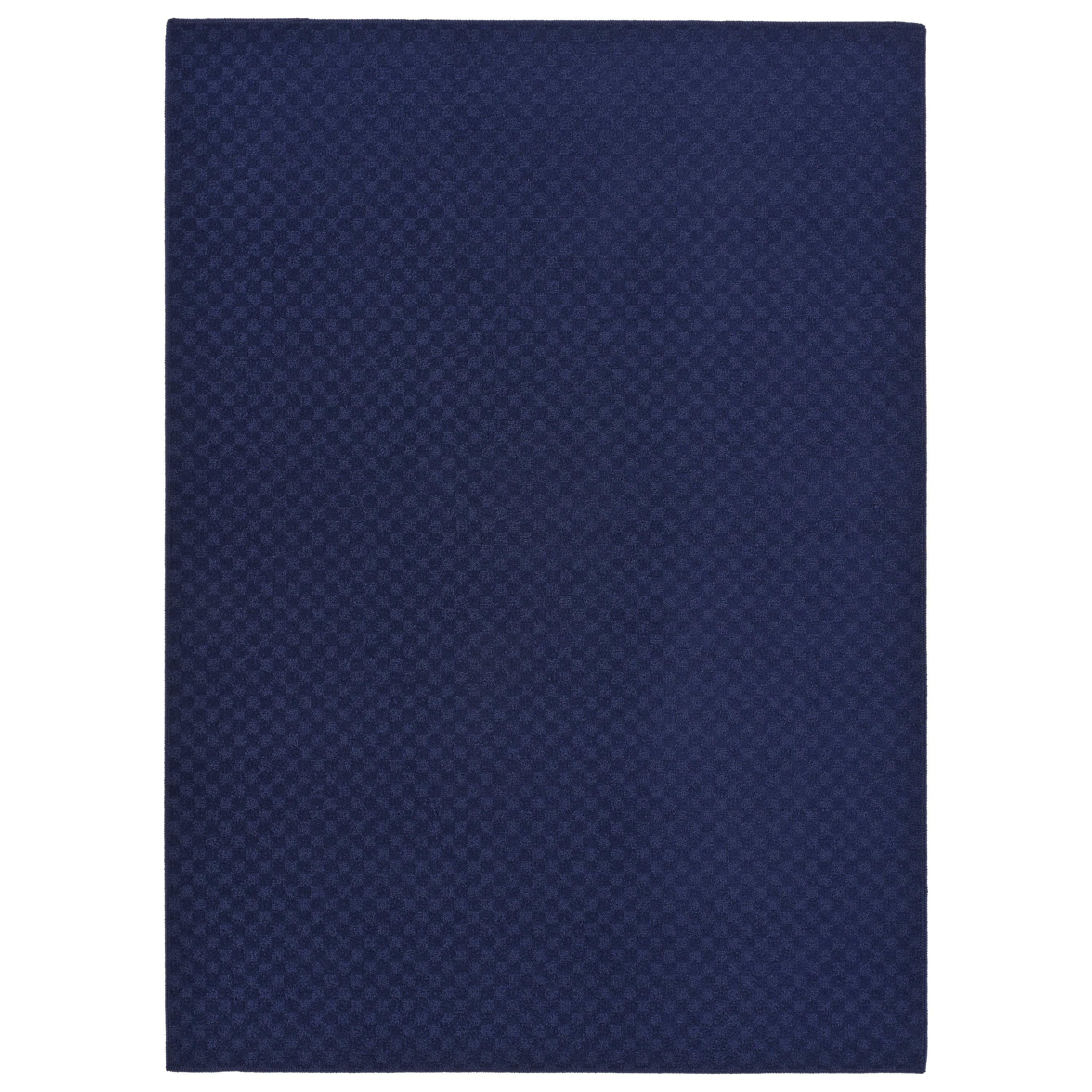 Medallion Navy Tufted 5' x 7' Rectangular Synthetic Area Rug