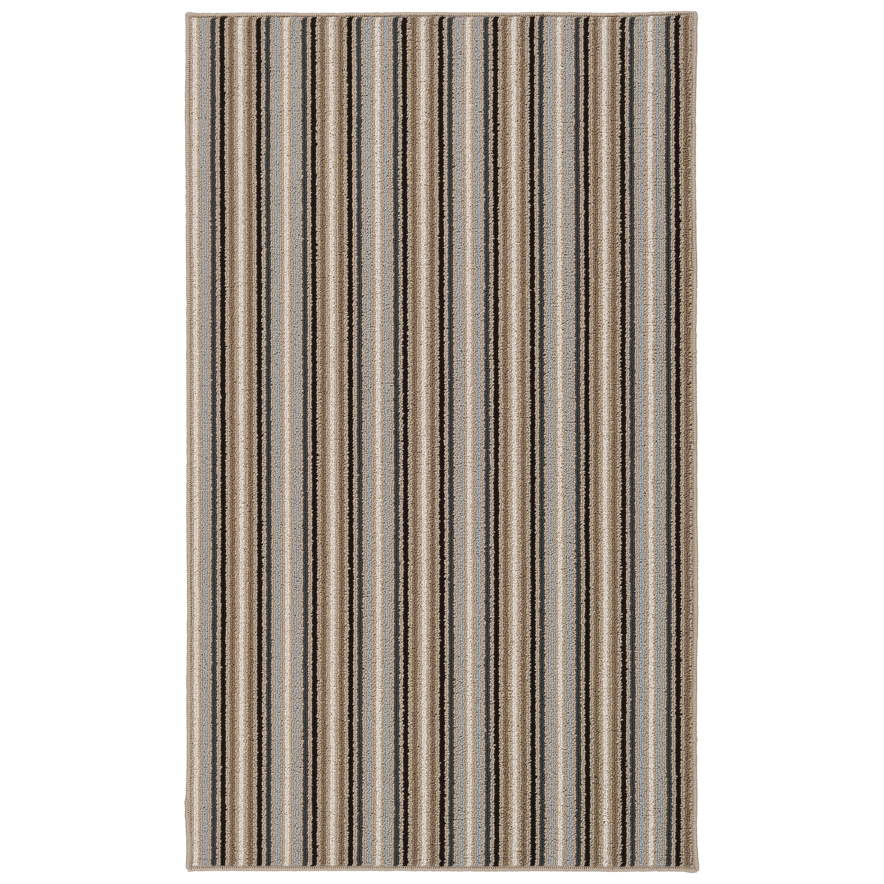 Nantucket Stripe Earth Tone 4' x 6' Synthetic Area Rug