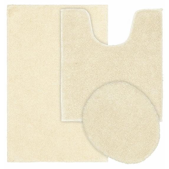 3 Piece Set Bath Rug Set in Natural