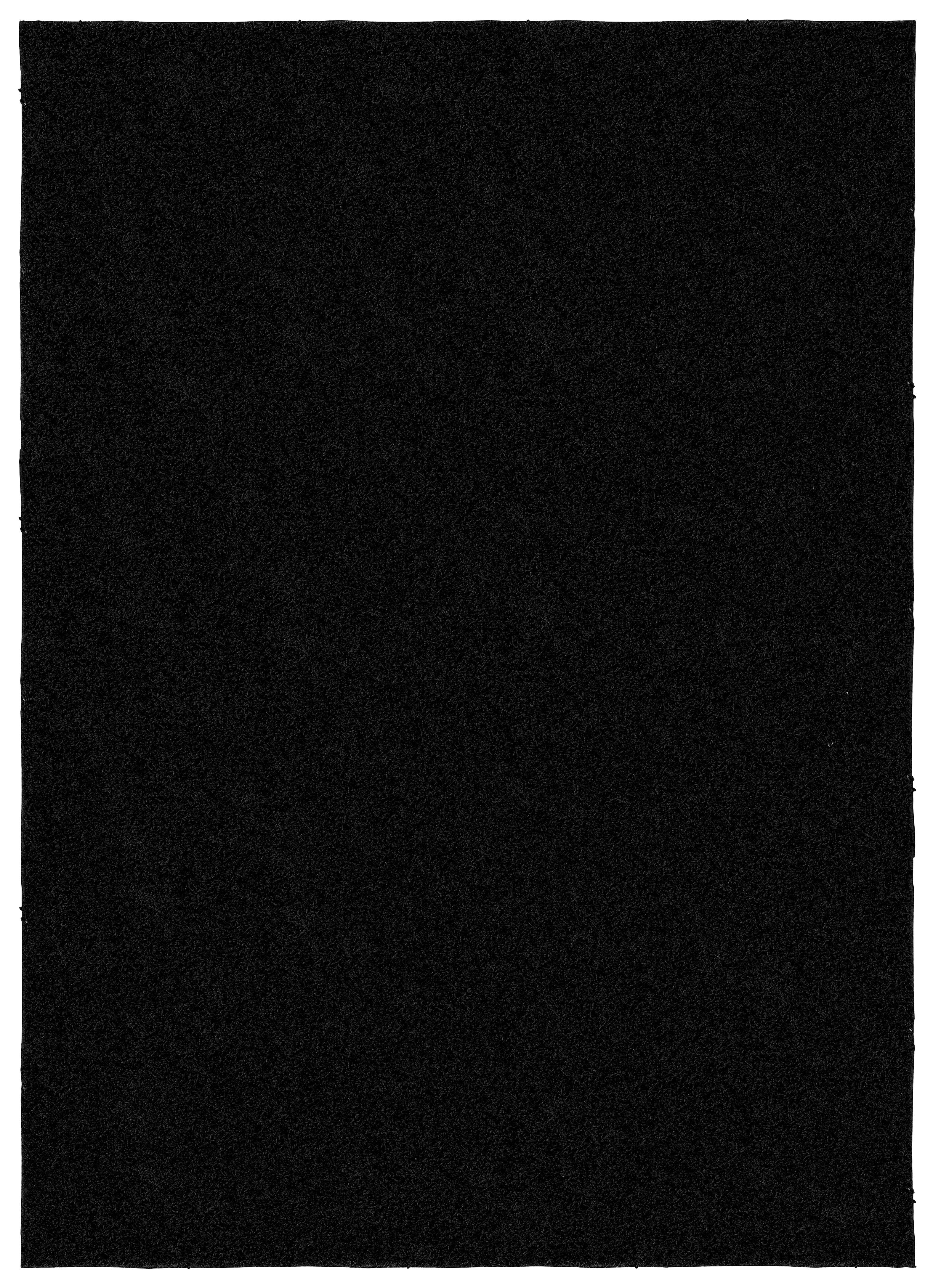 Skyline Shag 6' x 9' Luxurious Black Rectangular Area Rug