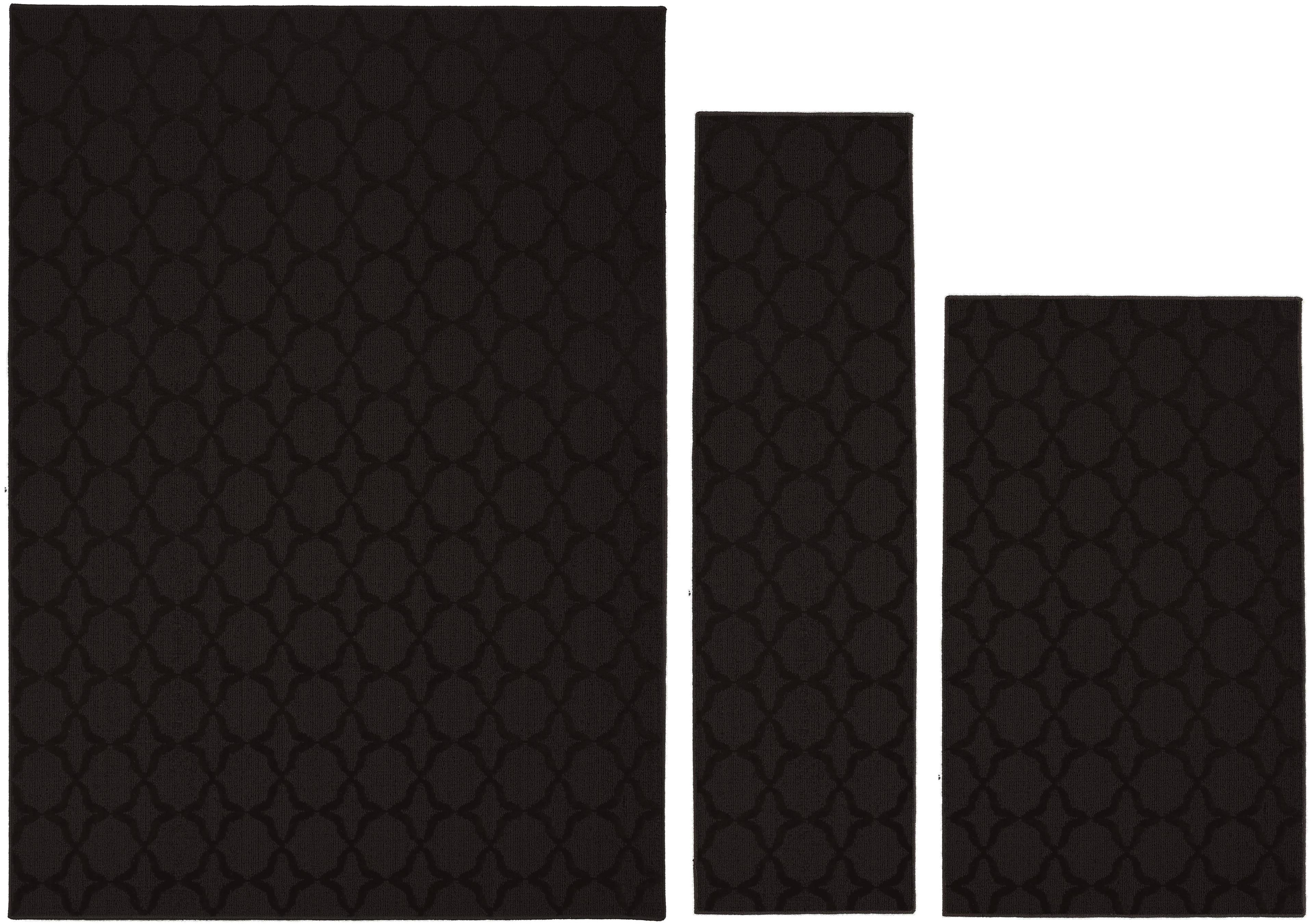 Garland Rug Sparta Indoor Rug Set, 3 Piece Set (2'x5',3'x4', 5'x7') Mocha