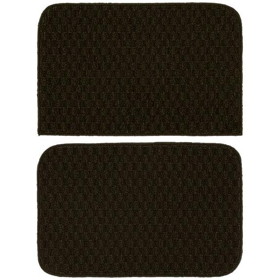 Garland Rug Town Square Mocha Kitchen Rug Set, 2 Piece Sliced Set (18"x28" Sliced, and 18"x28")