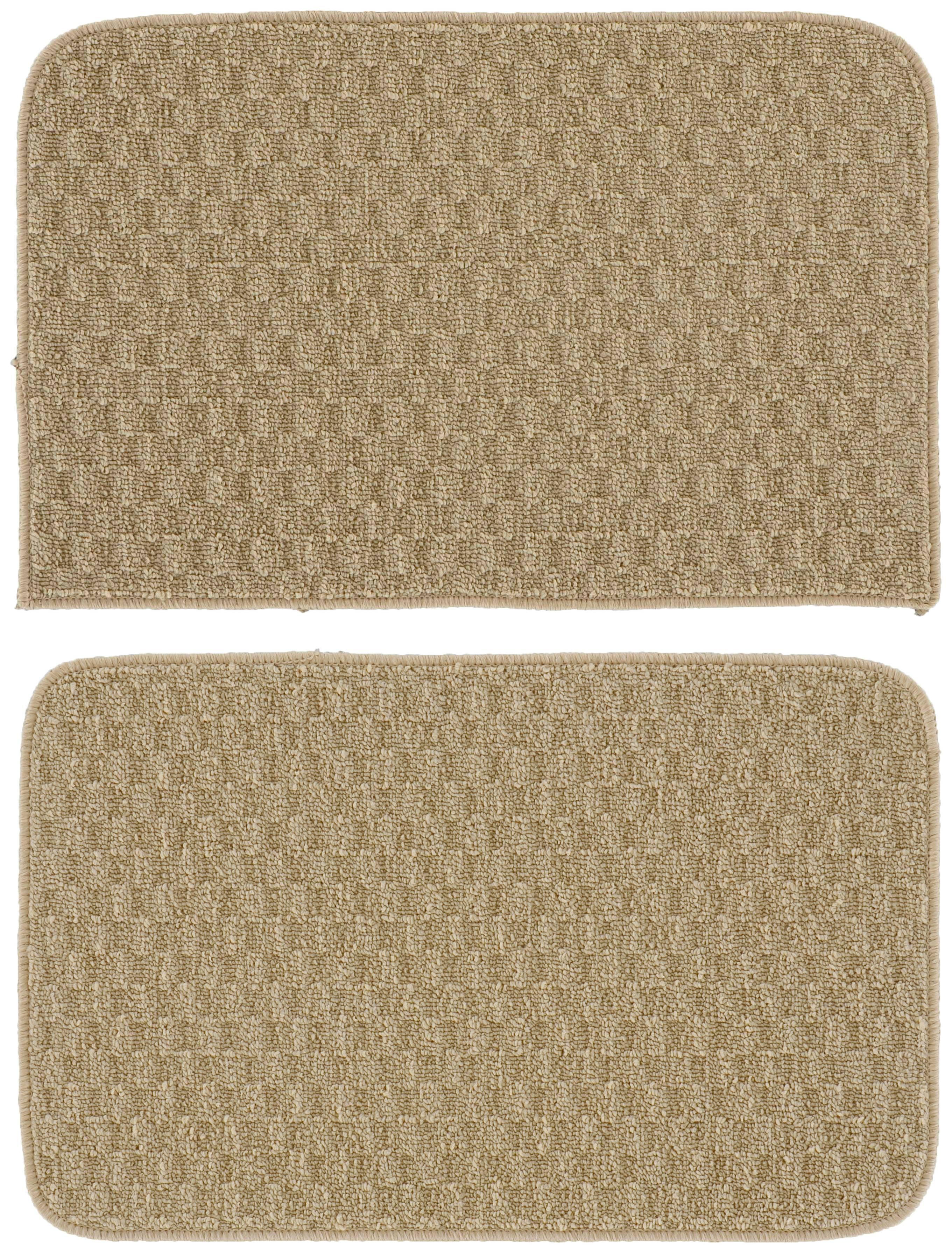 Garland Rug Town Square Tan Kitchen Rug Set, 2 Piece Sliced Set (18"x28" Sliced, and 18"x28")