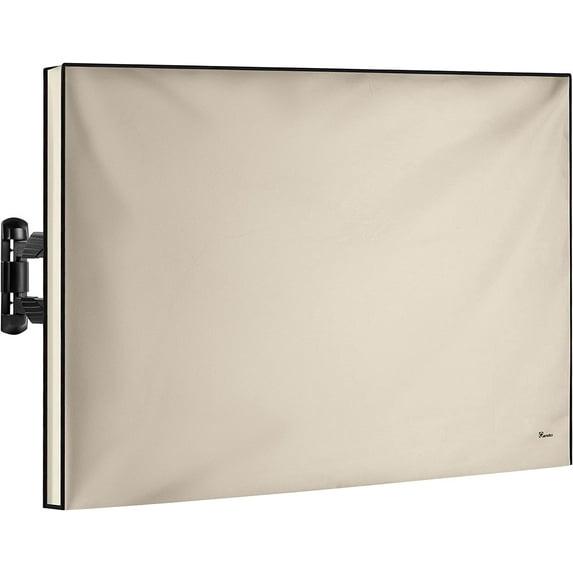 Garnetics 52-55” Outdoor TV Cover Waterproof and Weatherproof Outside Television Protector, Beige