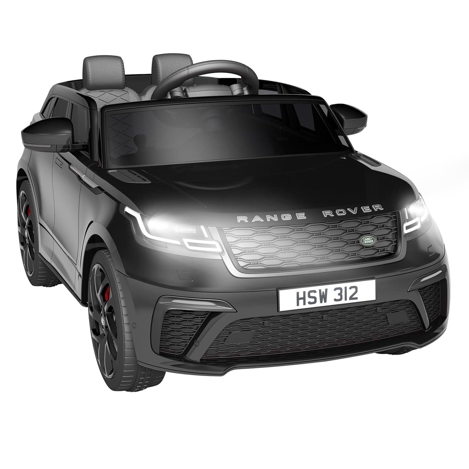 Jojoka Licensed Land Rover Kids Ride on Car, 12V Battery Powered Electric Toys for Kids with Parent Remote Control, Bluetooth, MP3, Forward & Backward, LED Light, for 3-8 Year Old Boy & Girls, Black