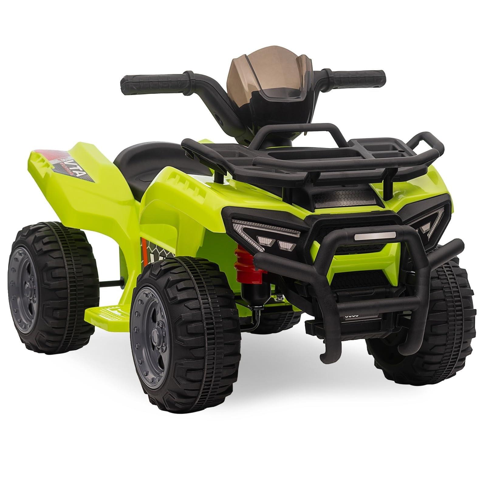 Garvee 6V Kids ATV 4-Wheeler Ride-On Toy Car for Toddlers - 1.8 MPH, Battery-Powered, Wear-Resistant Wheels, Built-In Music, Four-Wheeler for Boys & Girls Ages 1-4