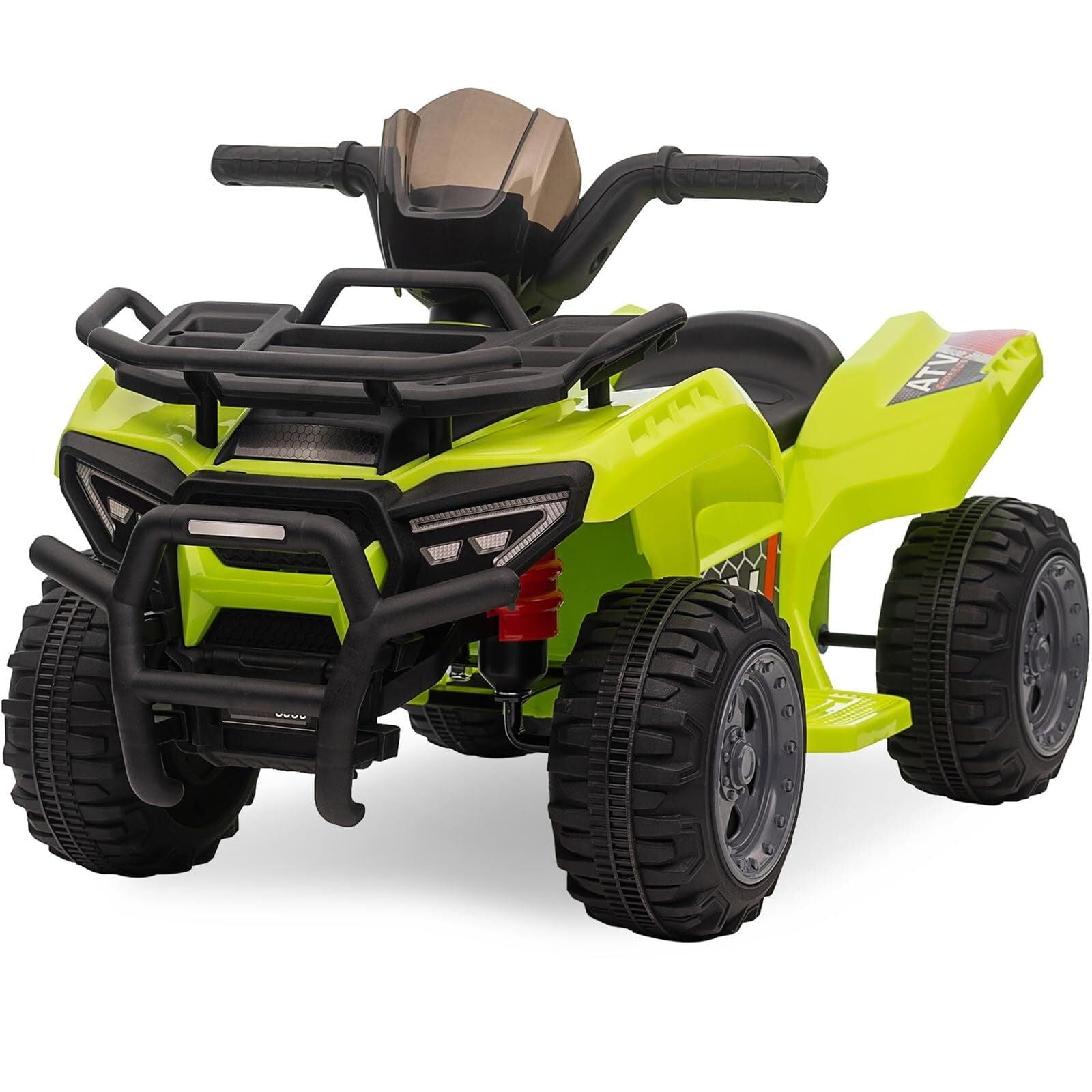 Garvee 6V Kids ATV 4-Wheeler Ride-On Toy Car for Toddlers - 1.8 MPH, Battery-Powered, Wear-Resistant Wheels, Built-In Music, Four-Wheeler for Boys & Girls Ages 1-4