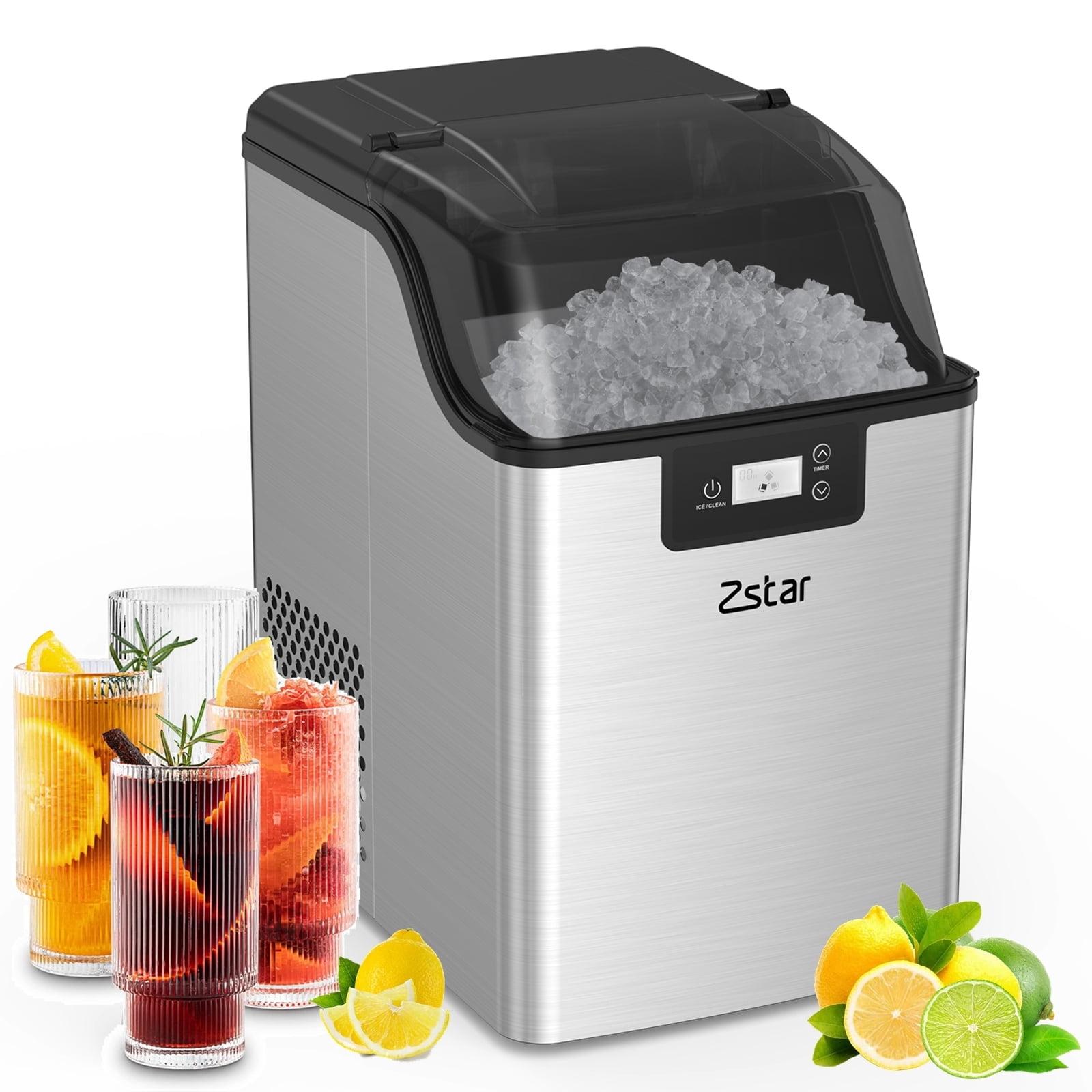 Emorefun Portable Nugget Ice Maker, 44Lbs/24H Compact Ice Machine for Home Office Countertop