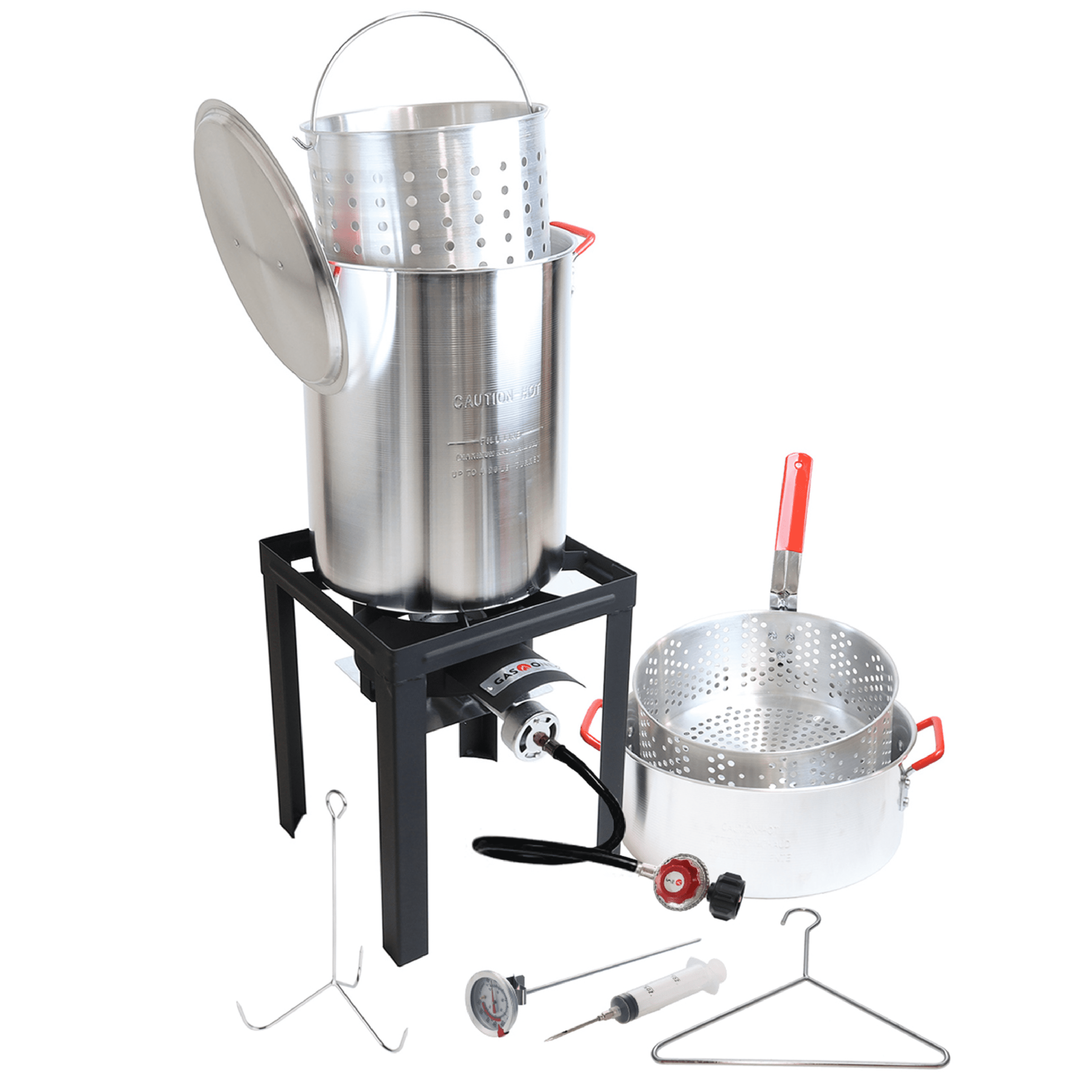 GasOne 30 QT Stainless Steel Turkey Fryer and 10 QT Fish Fryer Set