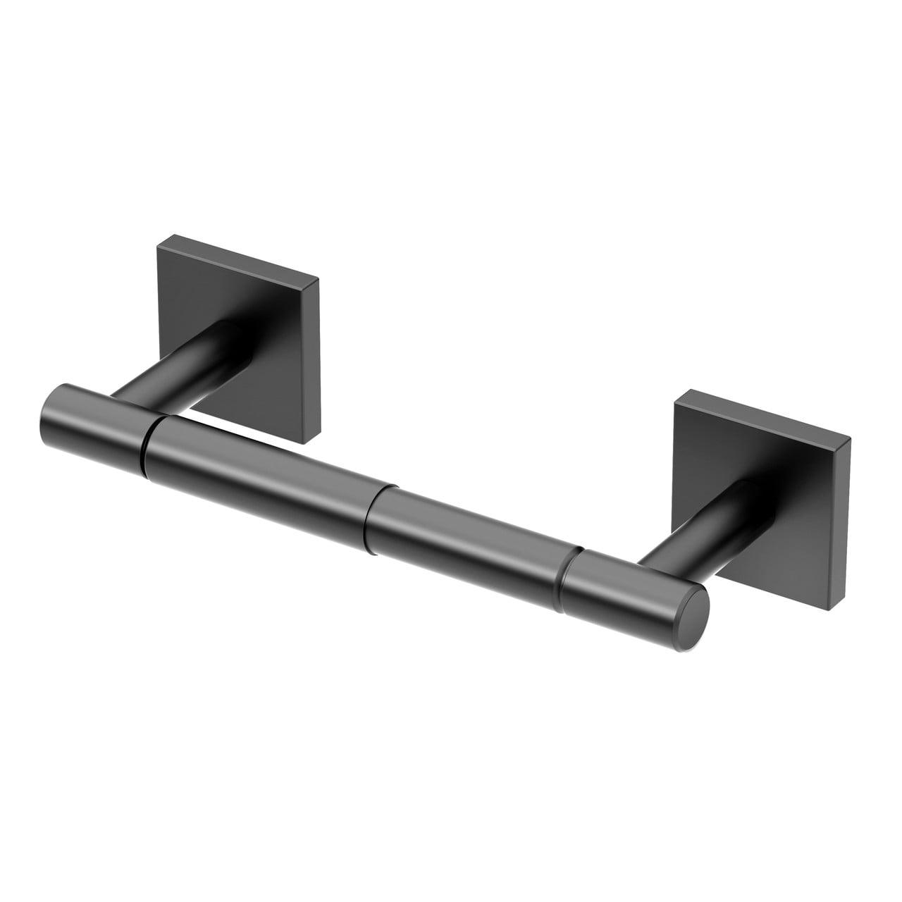 Matte Black Double Post Wall Mounted Toilet Paper Holder