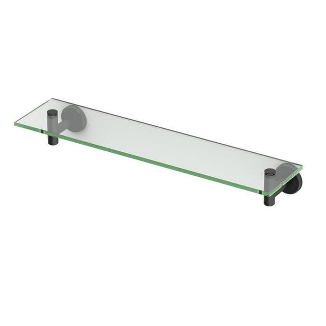 Gatco 4246MX Latitude II Vanity Glass Shelf, Matte Black