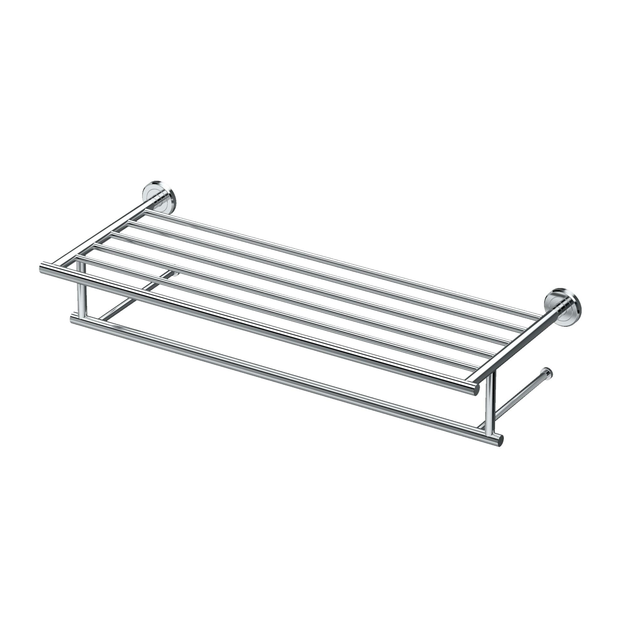 Latitude II Wall Mounted Towel Rack | Hotel Style Stainless Steel Towel Rack with Towel Bar