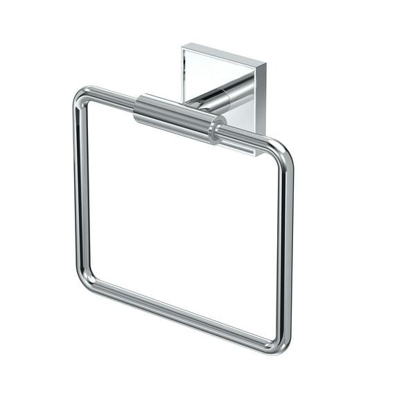Gatco Mode Towel Ring | Wall Mounted 5.75" W Square Shape Towel Holder for Bathroom, Kitchen 5612