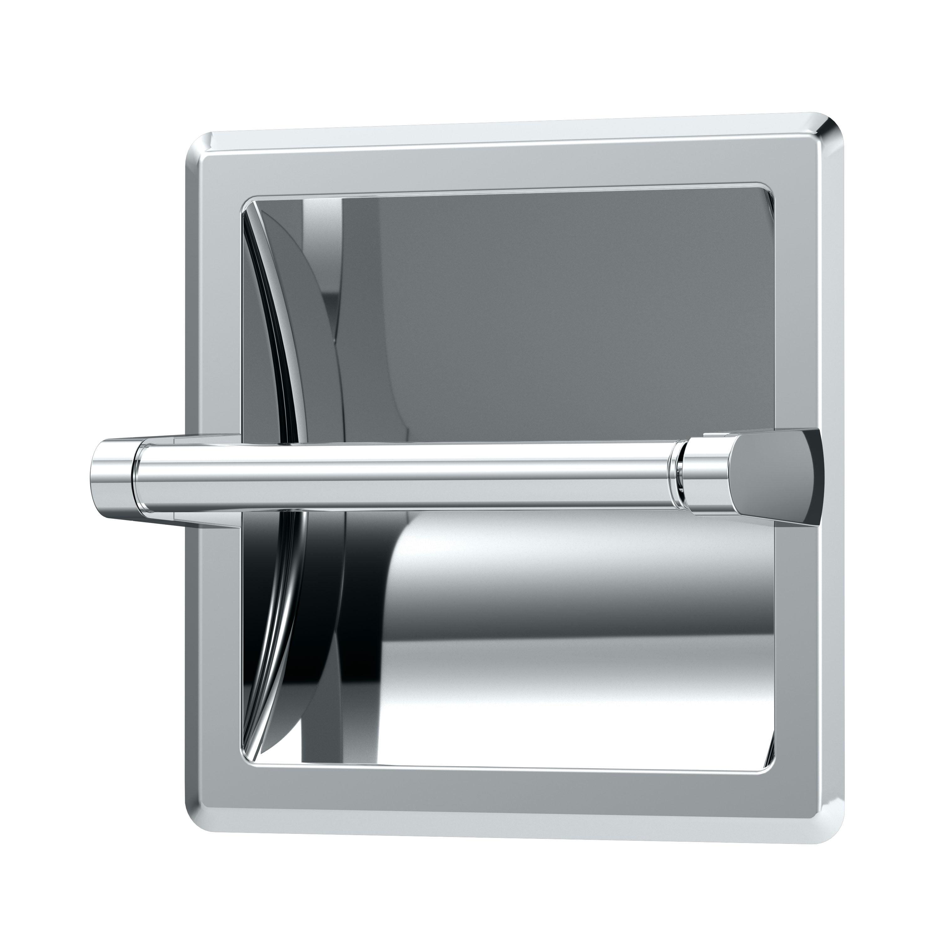 Wall Mounted Recessed Toilet Paper Holder | Pivoting Toilet Paper Roll Holder | Hotel Style In Wall Toilet Paper Holder for Regular Roll