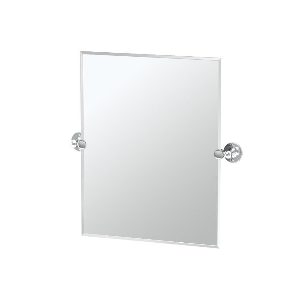 Café 24" Frameless Rectangle Bathroom Vanity Mirror | Pivoting and Beveled Wall Mount Mirror