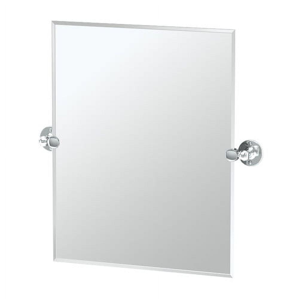 Café 24" Frameless Rectangle Bathroom Vanity Mirror | Pivoting and Beveled Wall Mount Mirror