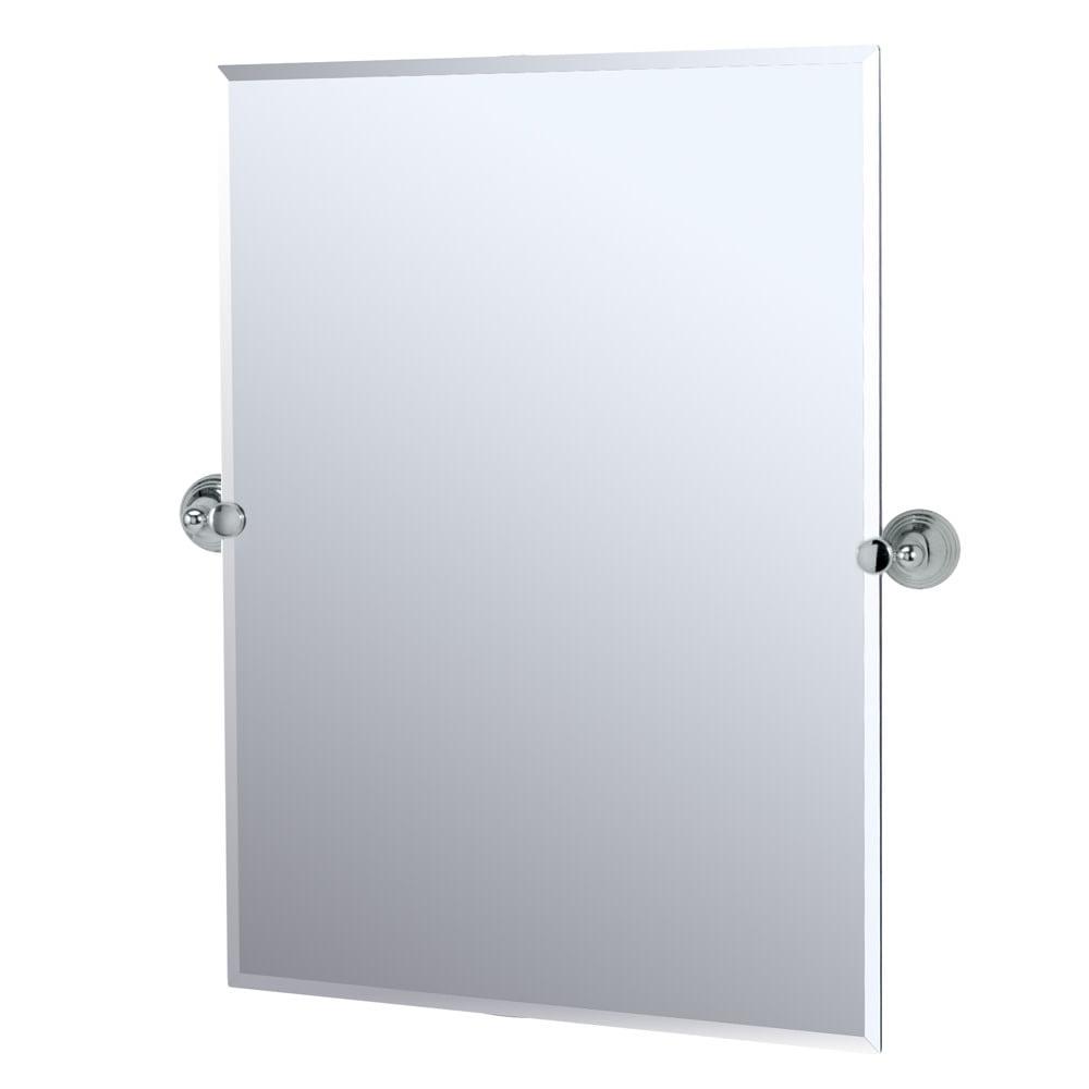 Charlotte Polished Chrome 31.5" Frameless Rectangular Vanity Mirror