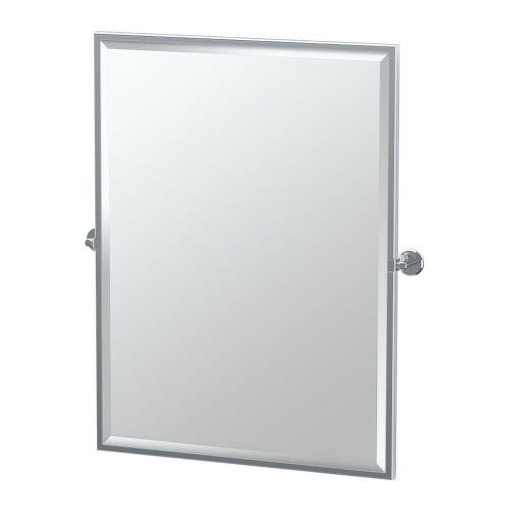 Latitude II Framed Rectangle Bathroom Vanity Mirror | Pivoting and Beveled Mirror