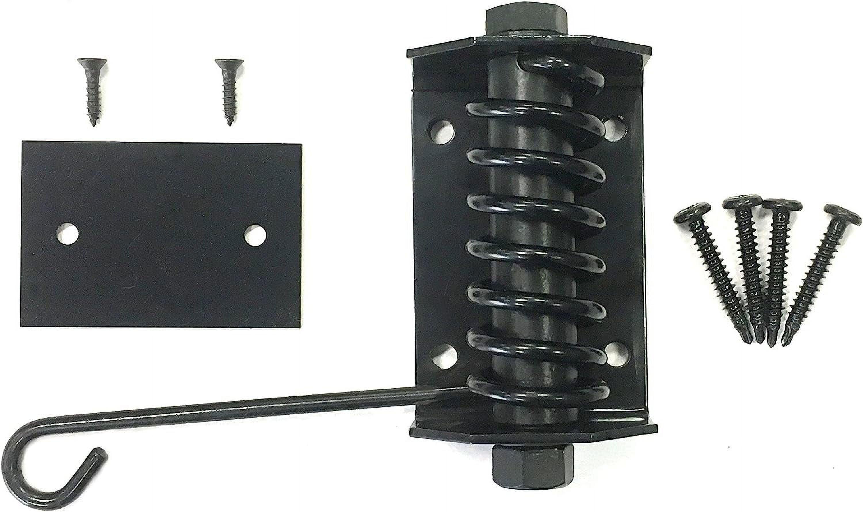 Gate Shut - Flat Gate Closer, Powder Coated, Self Closing Adjustable Gate Closer for Wood and Vinyl Gates, Works Great for Yard, Pool and Dog Gates, Reliable Outdoor Gate Spring – Made in USA