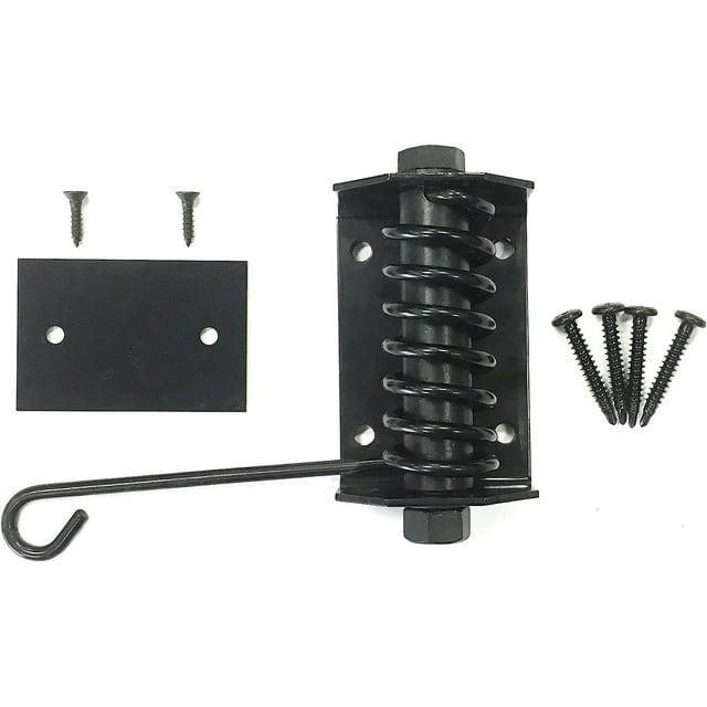 Gate Shut - Flat Gate Closer, Powder Coated, Self Closing Adjustable Gate Closer for Wood and Vinyl Gates, Works Great for Yard, Pool and Dog Gates, Reliable Outdoor Gate Spring – Made in USA