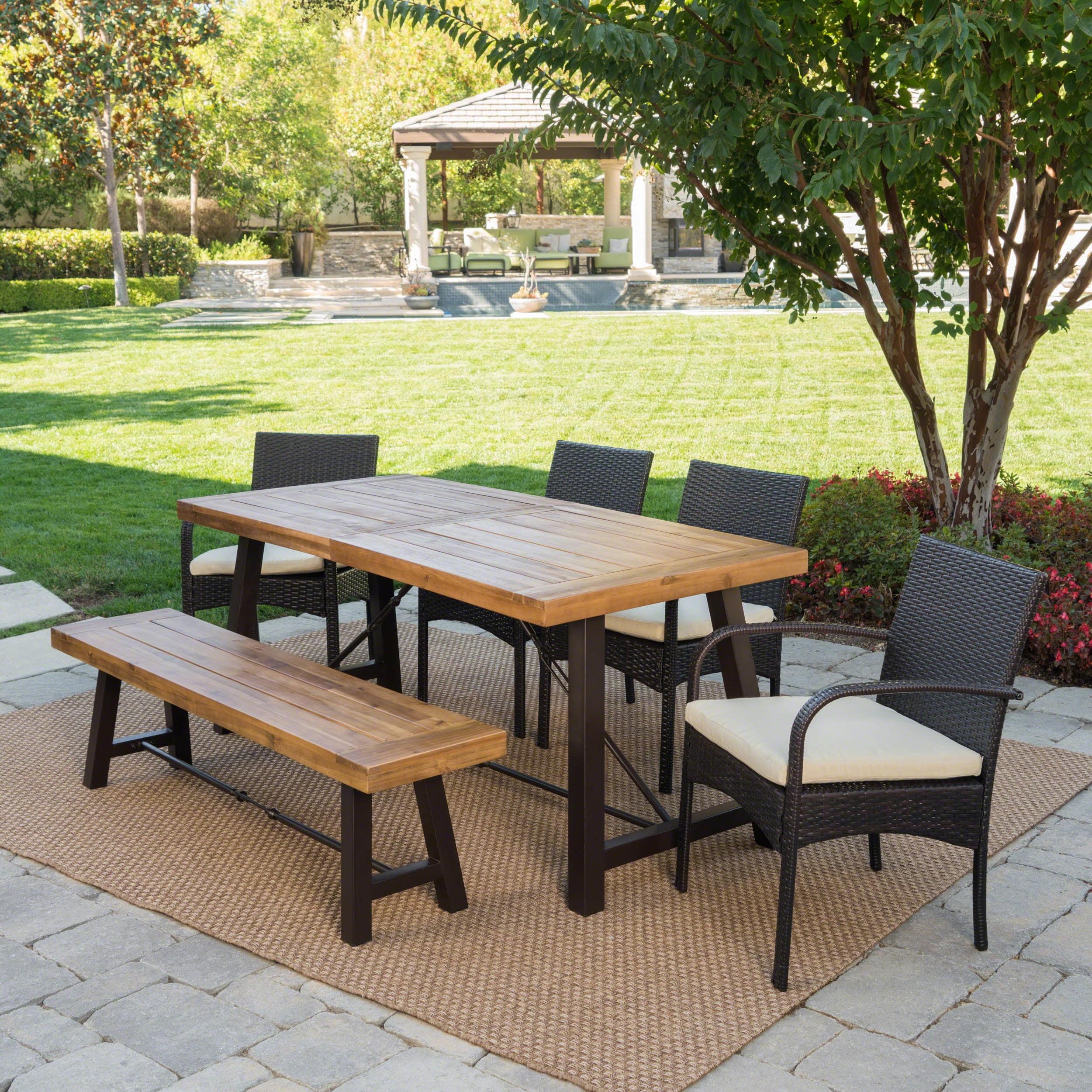 17 Stories Maud 6 - Person Rectangular Outdoor Dining Set