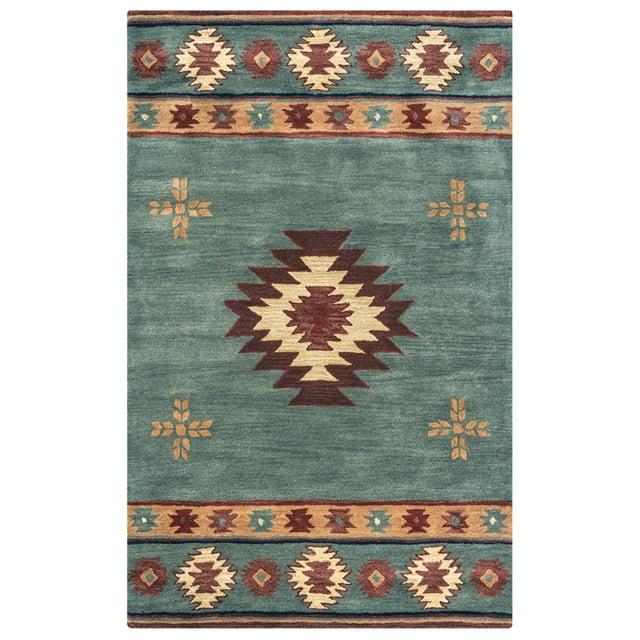 Gatney Rugs Frost Area Rug SU2008 Gray Blue Jagged Shapes 2' 6" x 8' Rectangle