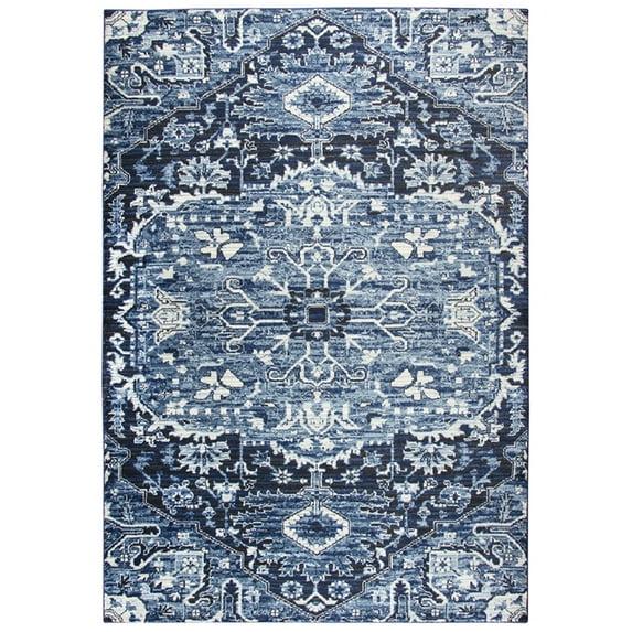 Nuloom Maryanne Geometric 7x9 Indoor Area Rug for Living Room Bedroom Dining Room Kitchen, Blue/Ivory