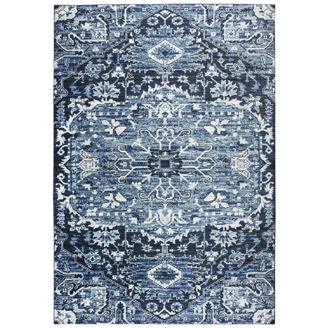 Nuloom Maryanne Geometric 7x9 Indoor Area Rug for Living Room Bedroom Dining Room Kitchen, Blue/Ivory