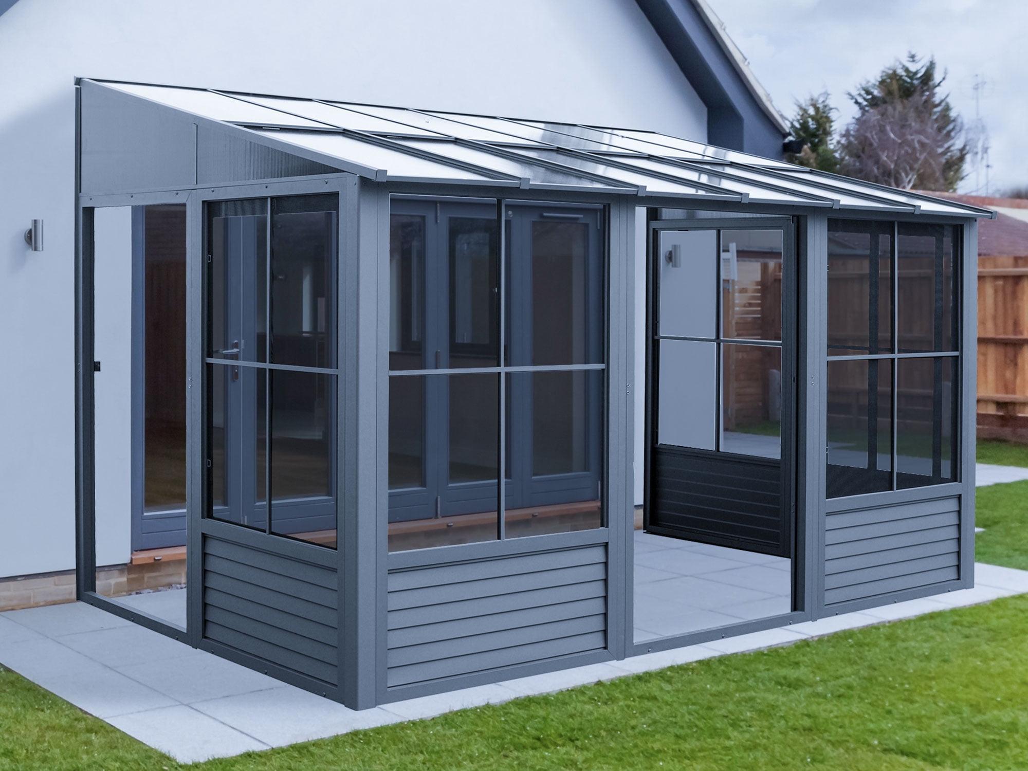 Gazebo Penguin Florence - Wall Mounted Solarium Polycarbonate Roof