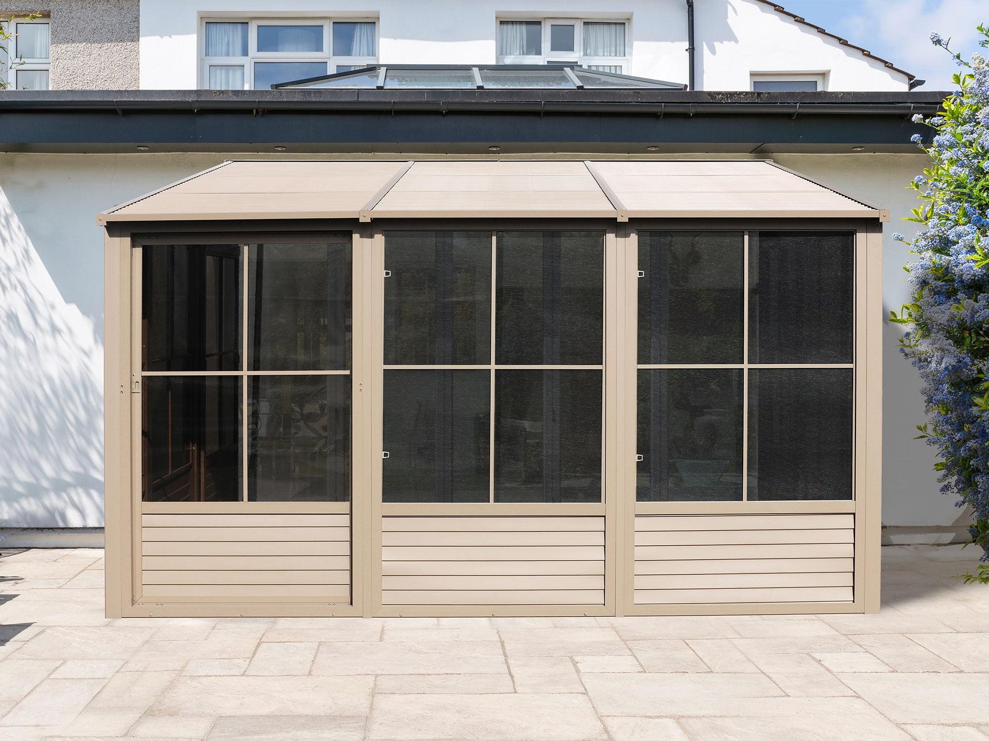 Gazebo Penguin Florence Wall-Mounted Solarium with Metal Roof