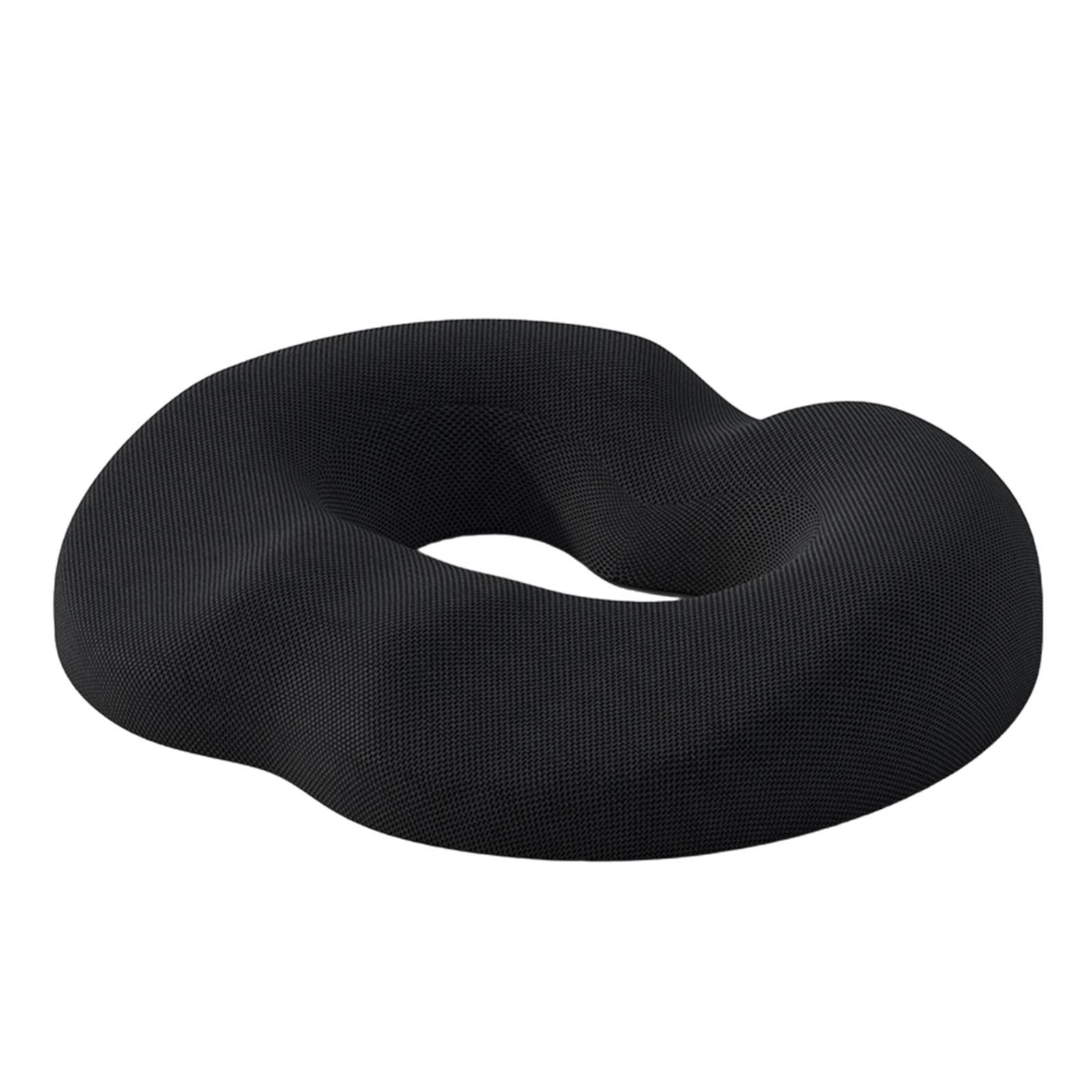 Gazechimp Donut Sitting Pillow, Tailbone Support Pad Memory Foam Comfortable Tailbone Seat Black