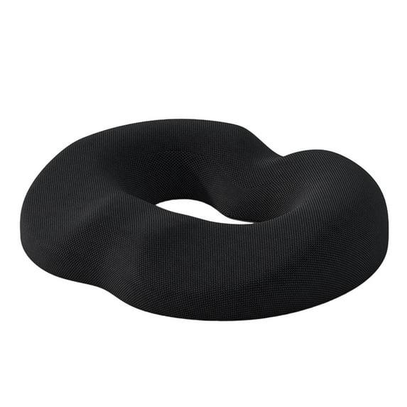 Gazechimp Donut Sitting Pillow, Tailbone Support Pad Memory Foam Comfortable Tailbone Seat Black