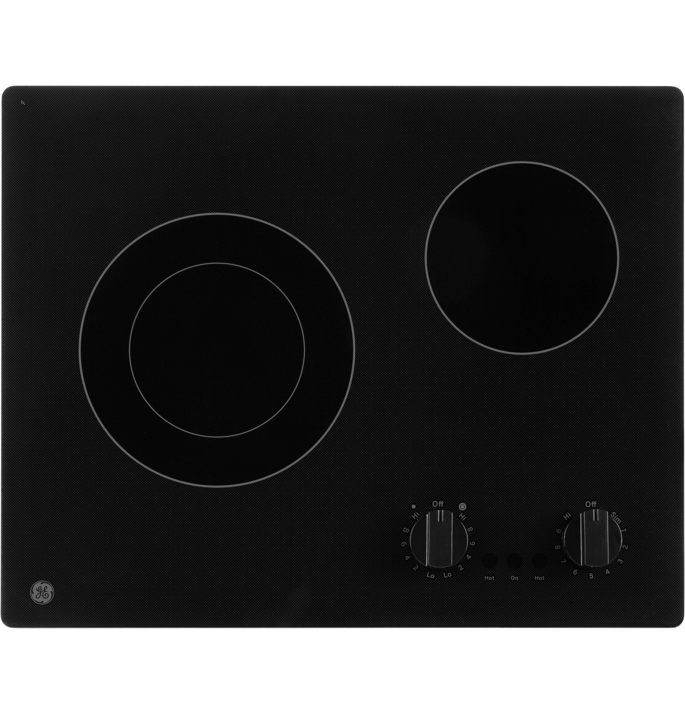 Ge Jp3021 22" Wide 2 Burner Electric Cooktop - Black
