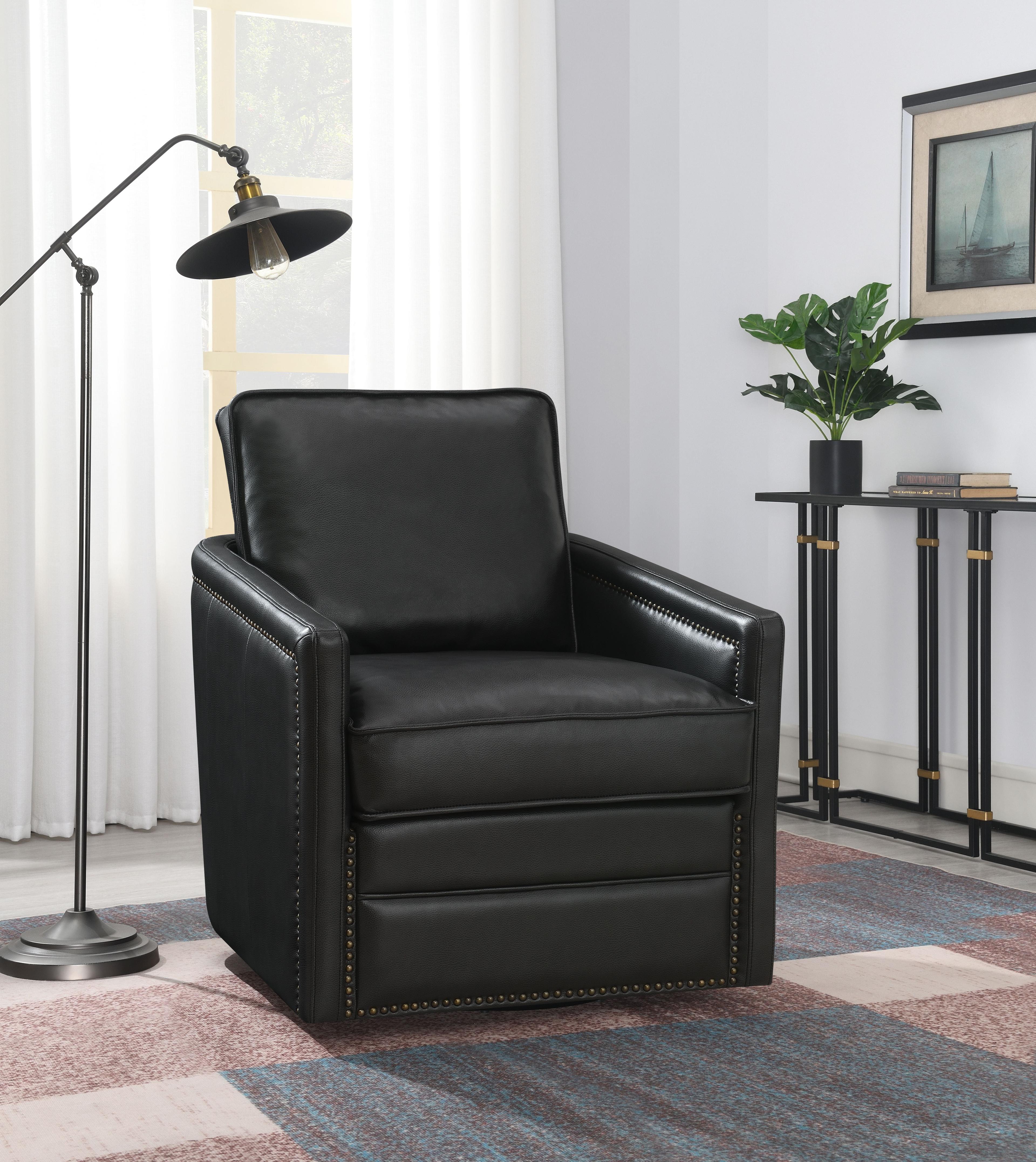 Rocha Accent Chair w/Swivel Leather Aire AC01885