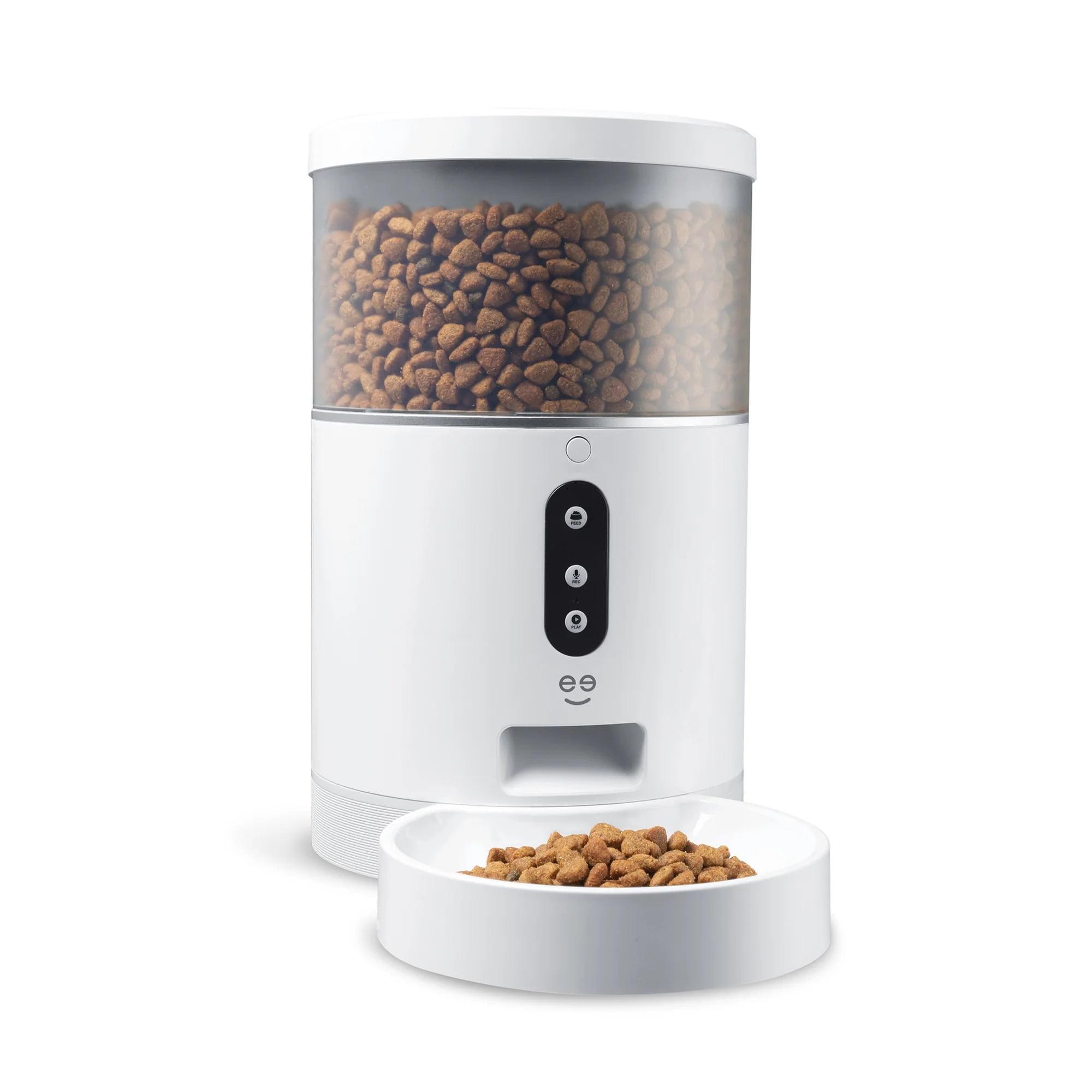 Smart 4L White Automatic Pet Feeder with Wi-Fi Control