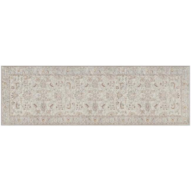 NeverMove Machine Washable Traditional Jordan Oatmeal Area Rug