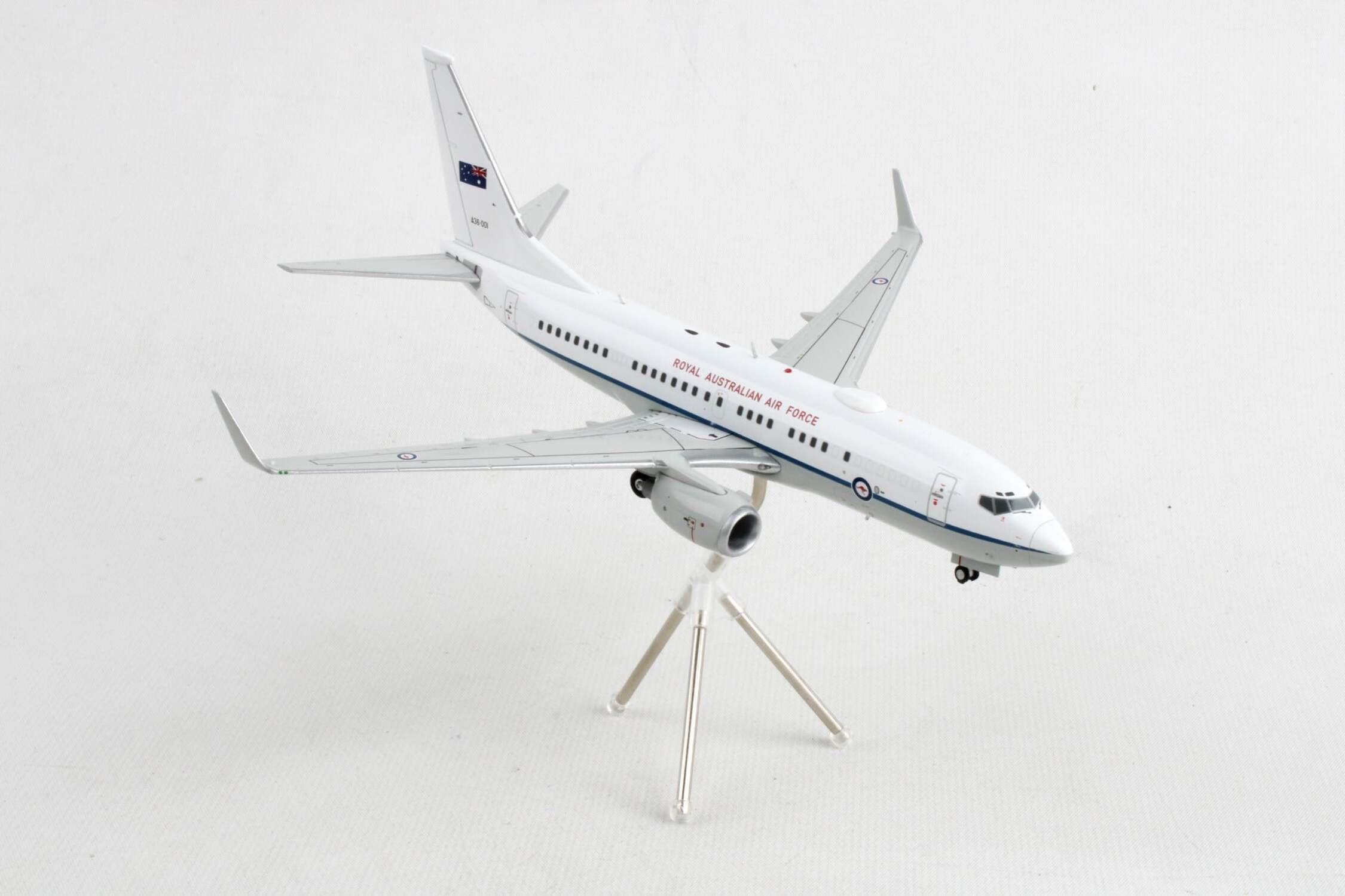 Boeing 737-700 Transport Aircraft "Royal Australian Air Force - A36-001" White & Gray 1/200 Diecast Model Airplane by GeminiJets