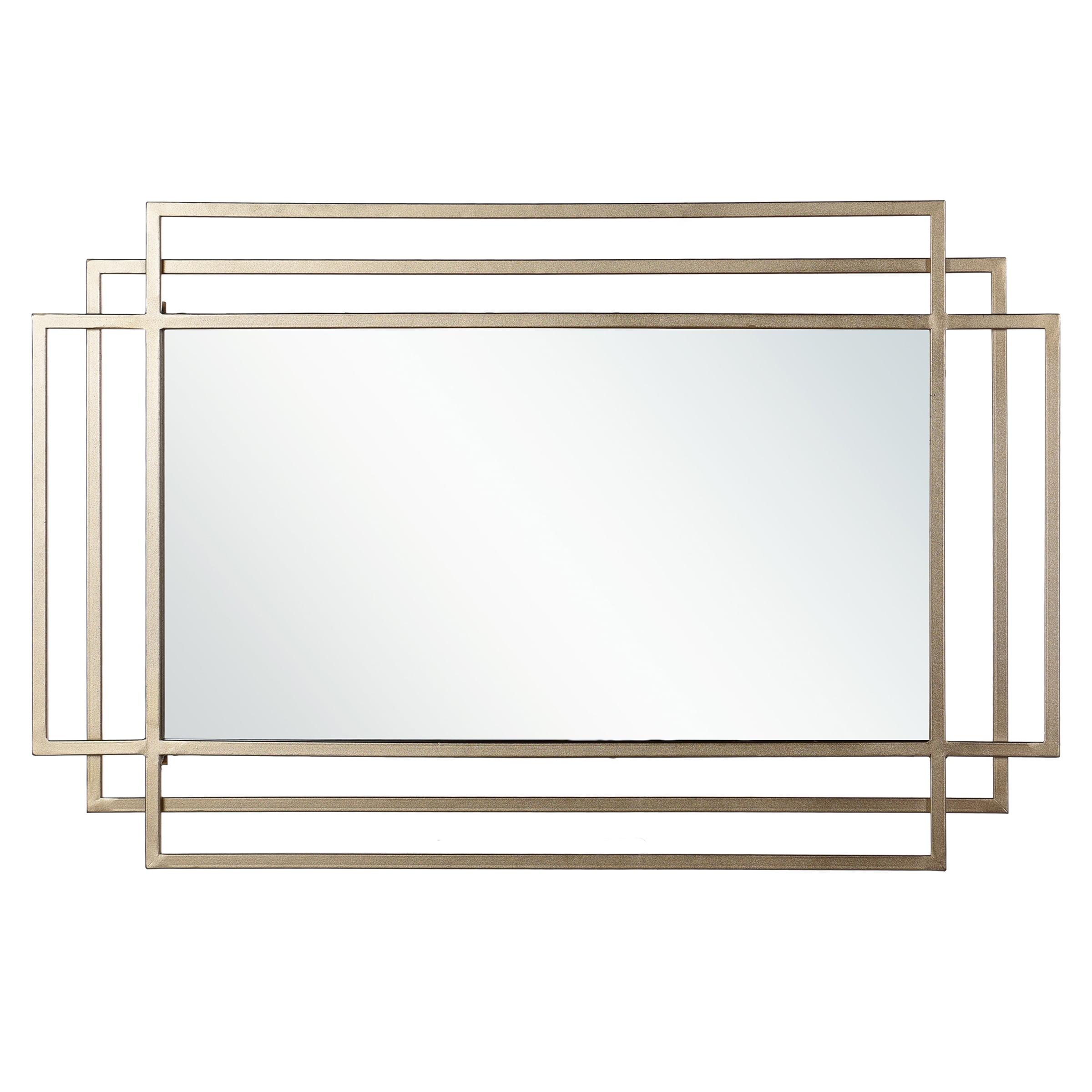 Gemma 24.5'' Full-Length Rectangular Gold Metal Wall Mirror