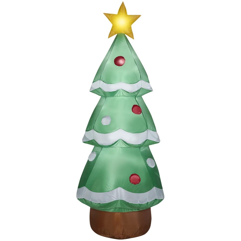 Gemmy Christmas Airblown Inflatable Tree OPP, 7 ft Tall, Multi