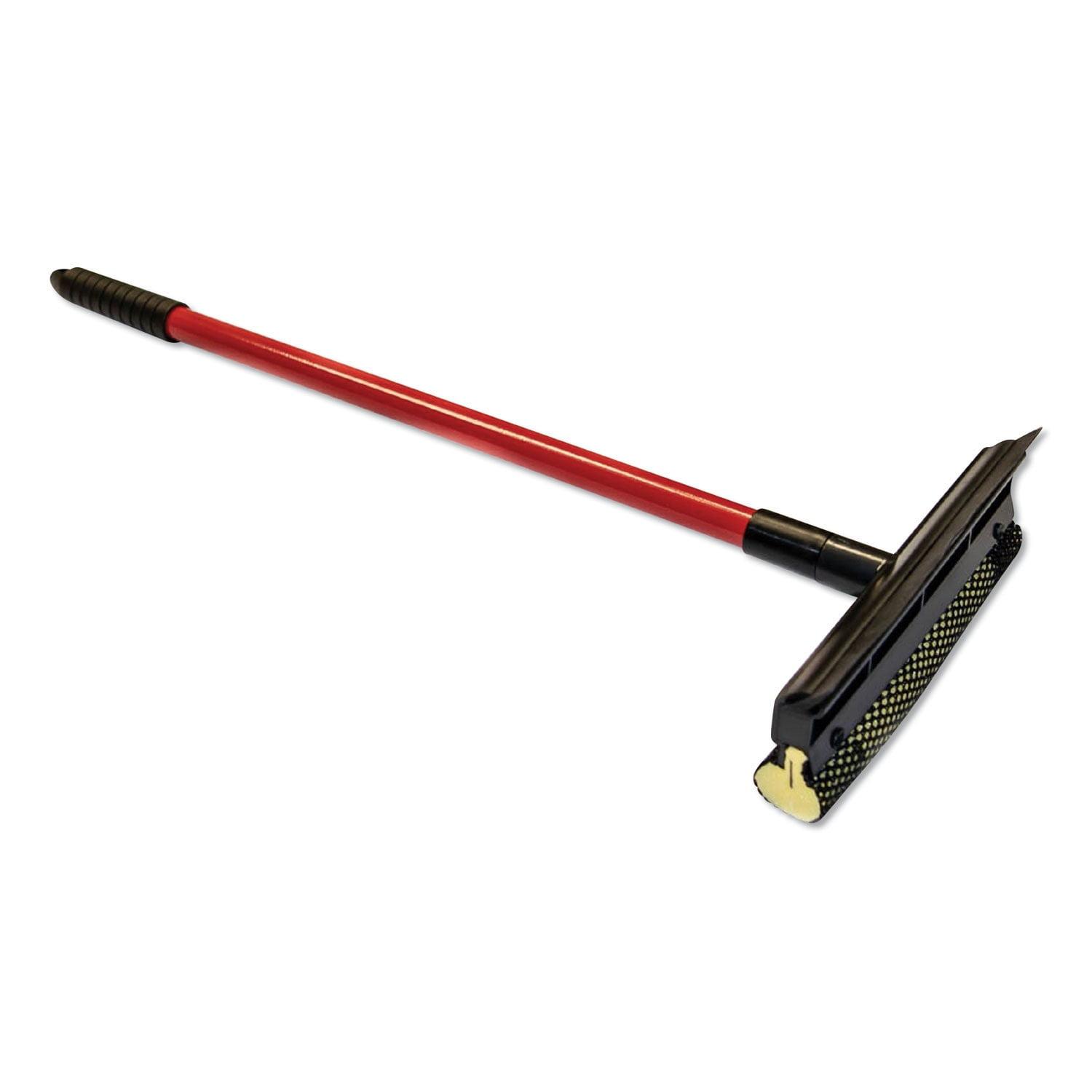 Boardwalk General-Duty Squeegee, 8" Wide Blade, Black/Red, 21" Handle