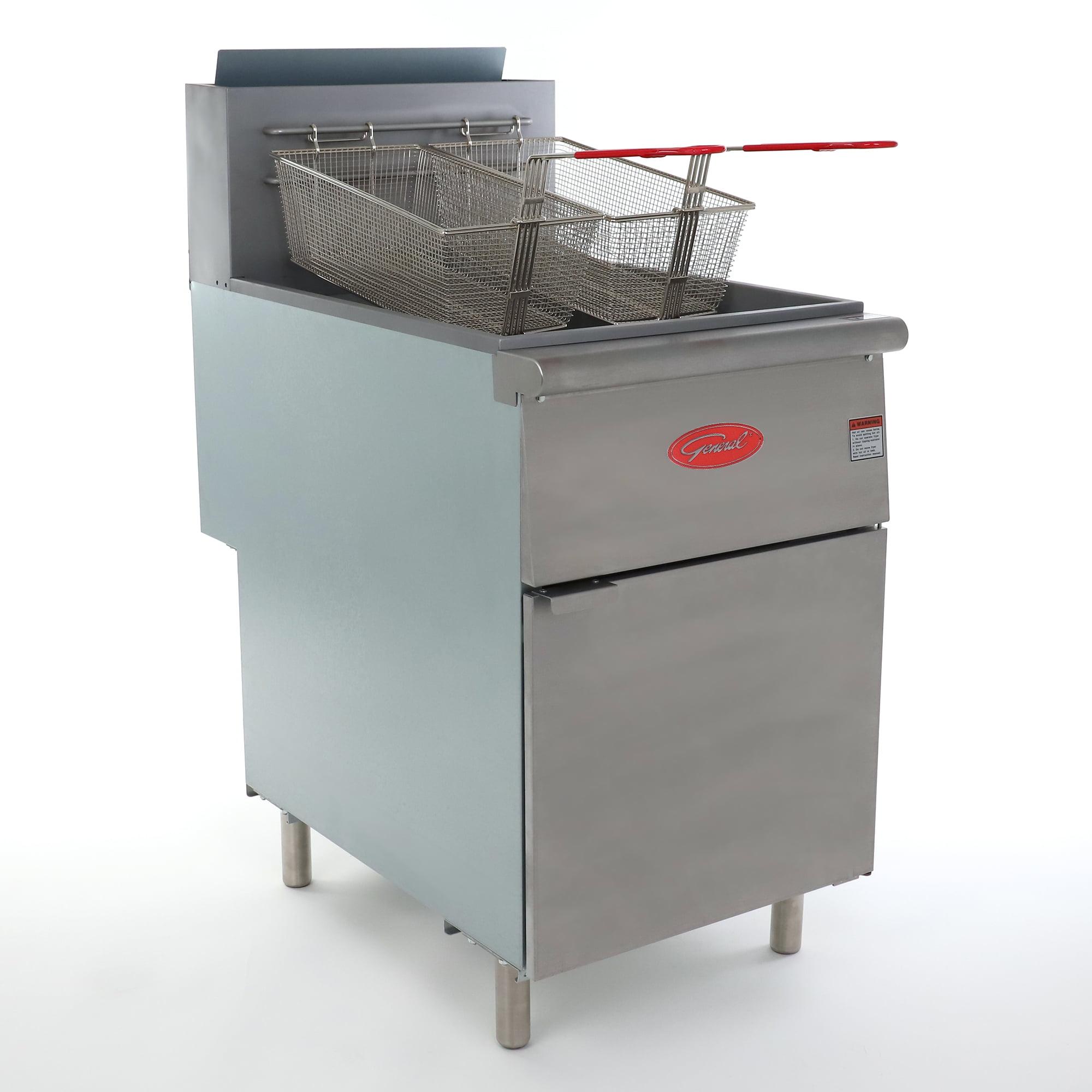 General 70 lb Stainless Steel Liquid Propane Deep Fryer