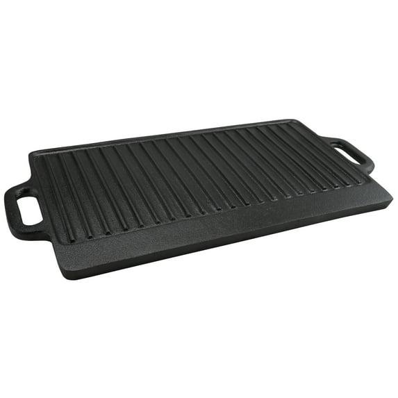 Gibson Gibson Addlestone 13 in. Cast Iron Rectangular Reversible Grill and Griddle Pan