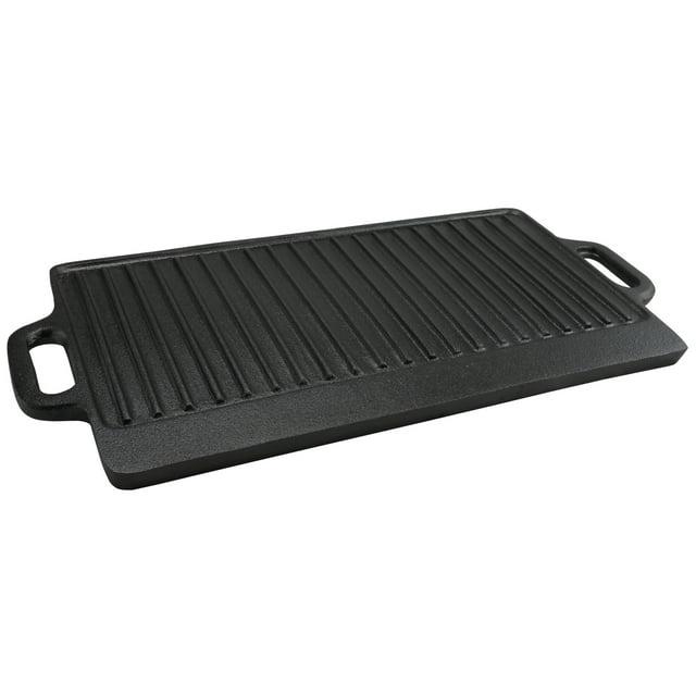 Gibson Gibson Addlestone 13 in. Cast Iron Rectangular Reversible Grill and Griddle Pan