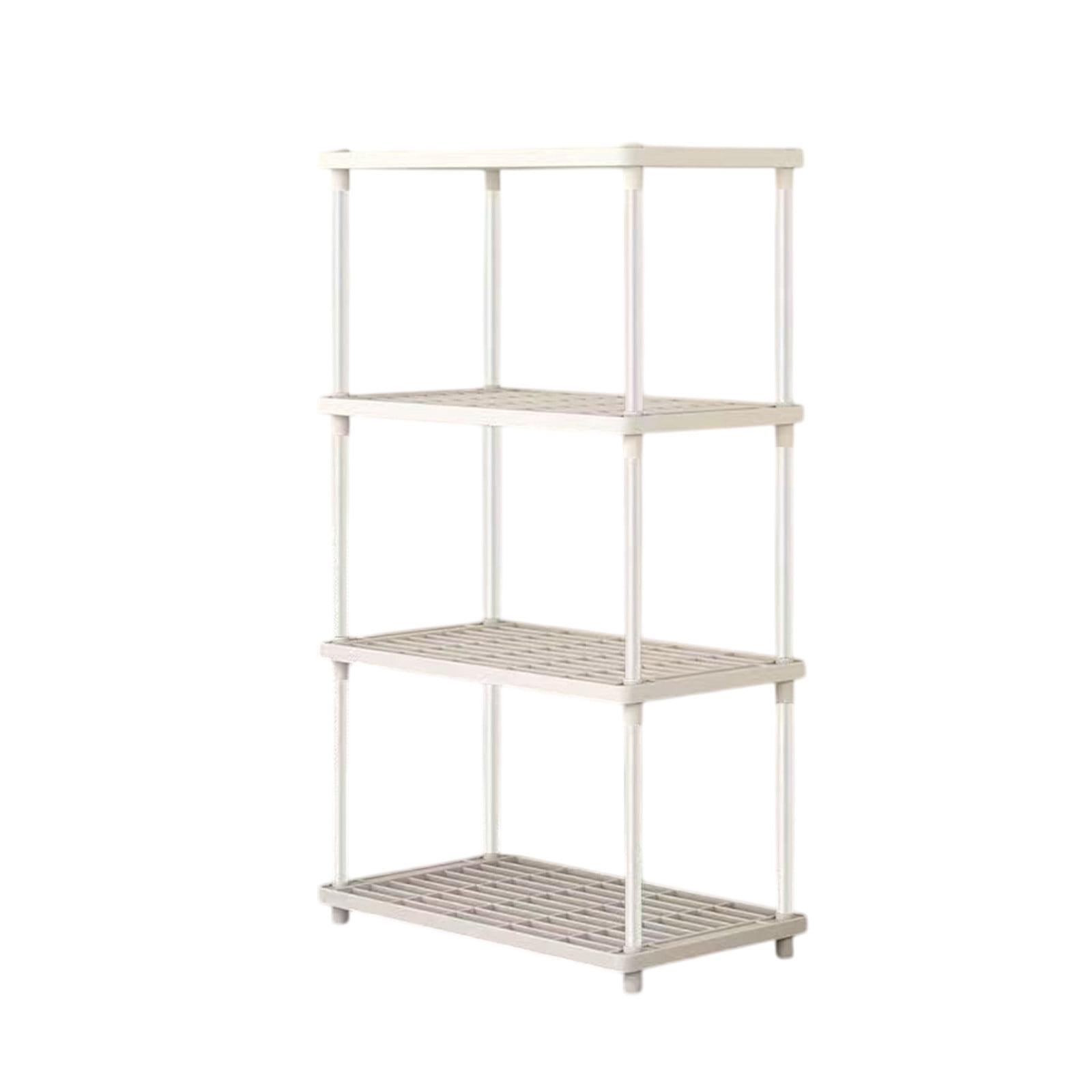 Gracious Living 4 Shelf Fixed Height Solid Light Duty Home Storage Unit